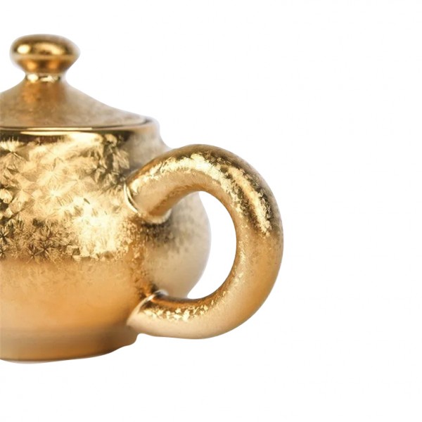 14PS 24k Gold-Plated Kung Fu Teaset Ceramic Travel Tea Sets High-Grade Luxury Porcelain Teaset Gaiwan Teacup Ceramic Tea Cup